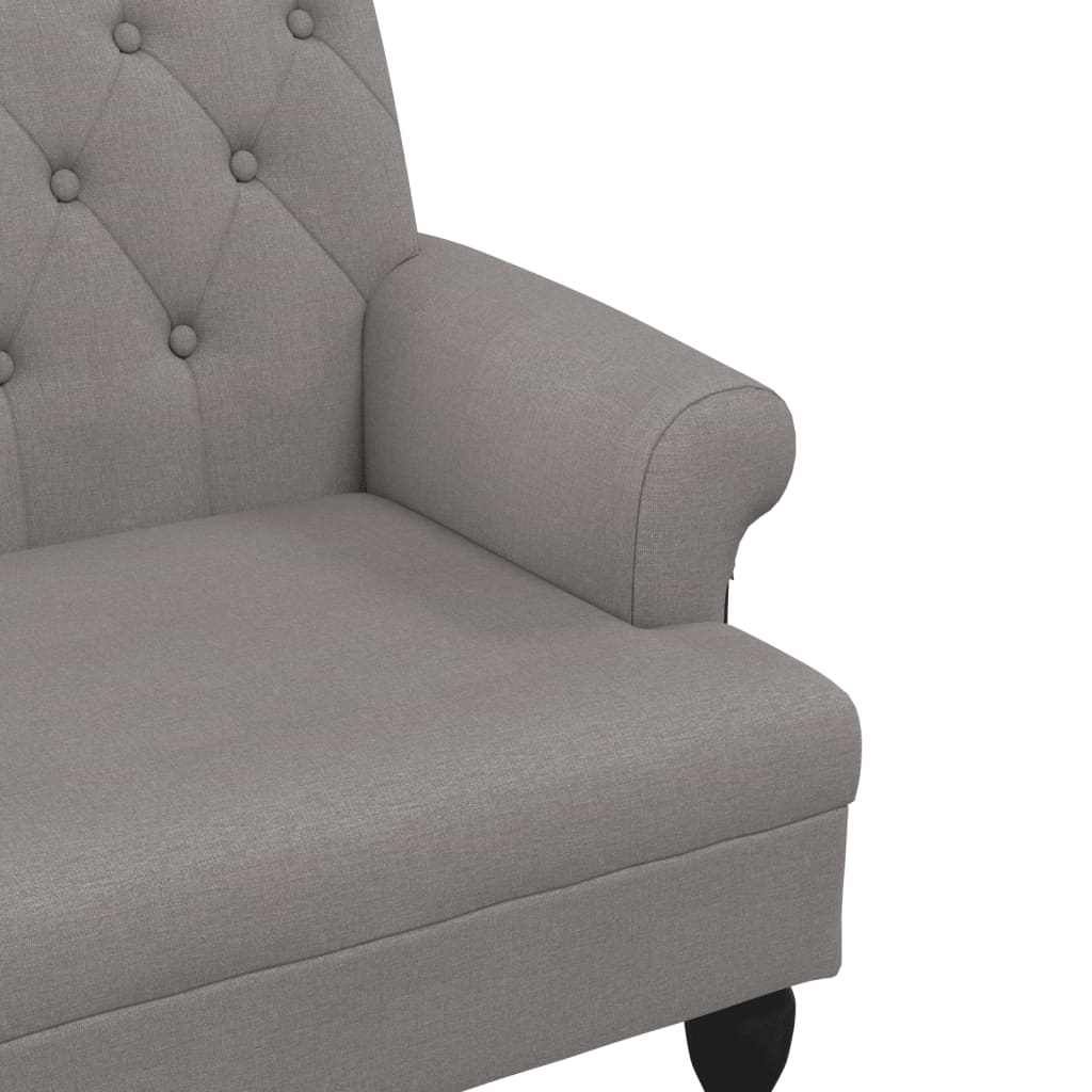 vidaXL Bancă cu spătar, gri taupe, 120x62x75,5 cm, textil vidaXL Bancă cu spătar, gri taupe, 120x62x75,5 cm, textil