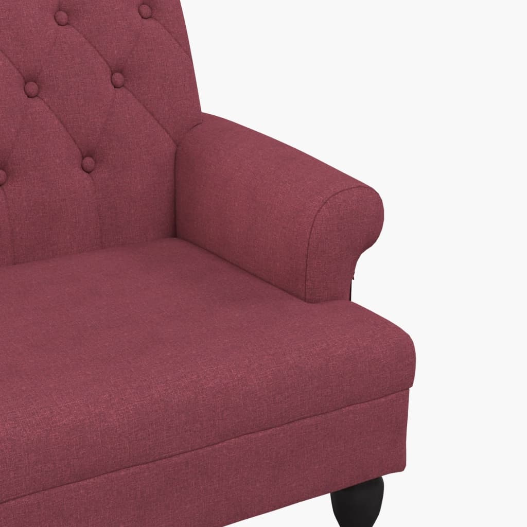 vidaXL Bancă cu spătar, roșu vin, 120x62x75,5 cm, textil