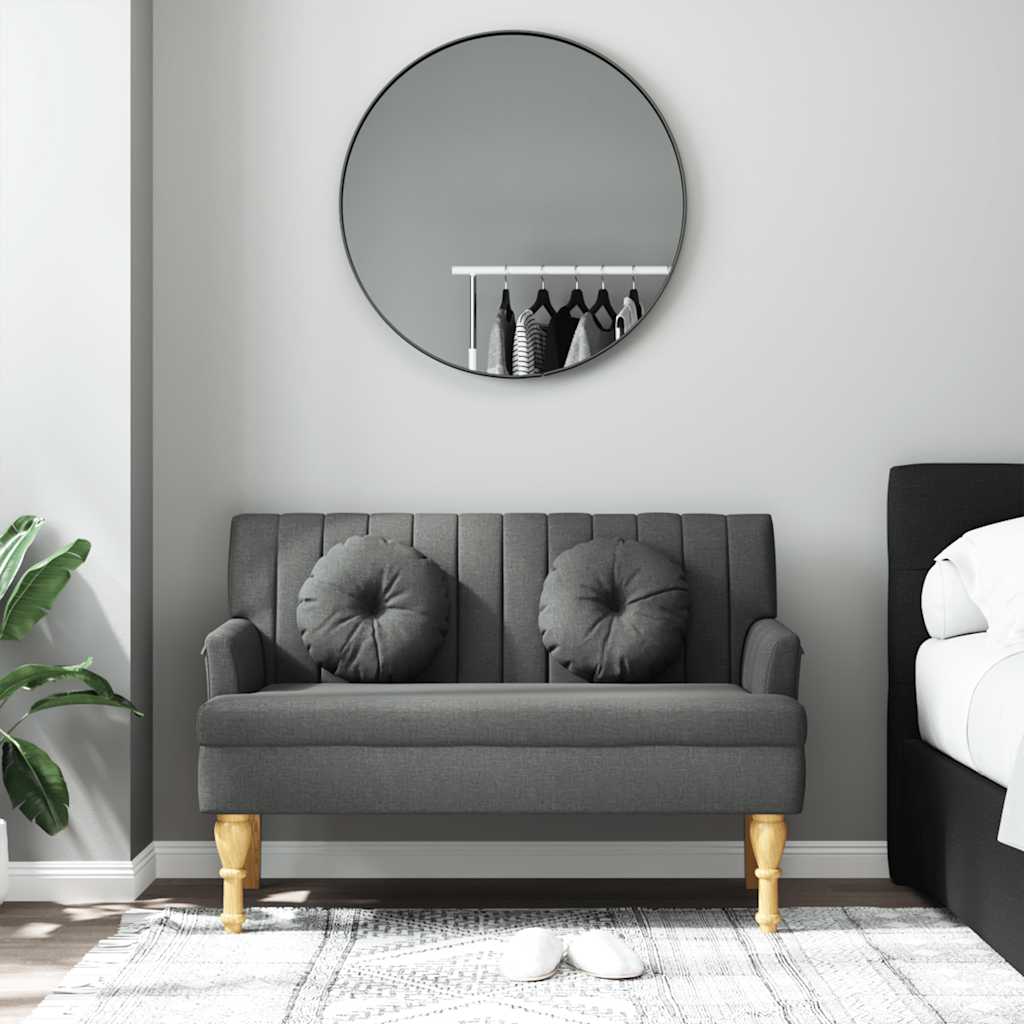 vidaXL Banchetă cu perne, gri închis, 113x64,5x75,5 cm, textil vidaXL Banchetă cu perne, gri închis, 113x64,5x75,5 cm, textil