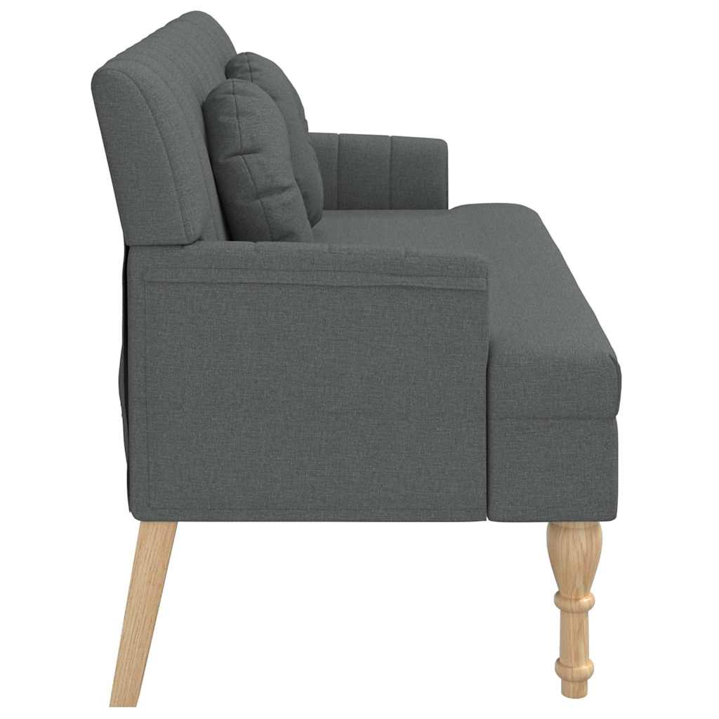 vidaXL Banchetă cu perne, gri închis, 113x64,5x75,5 cm, textil vidaXL Banchetă cu perne, gri închis, 113x64,5x75,5 cm, textil