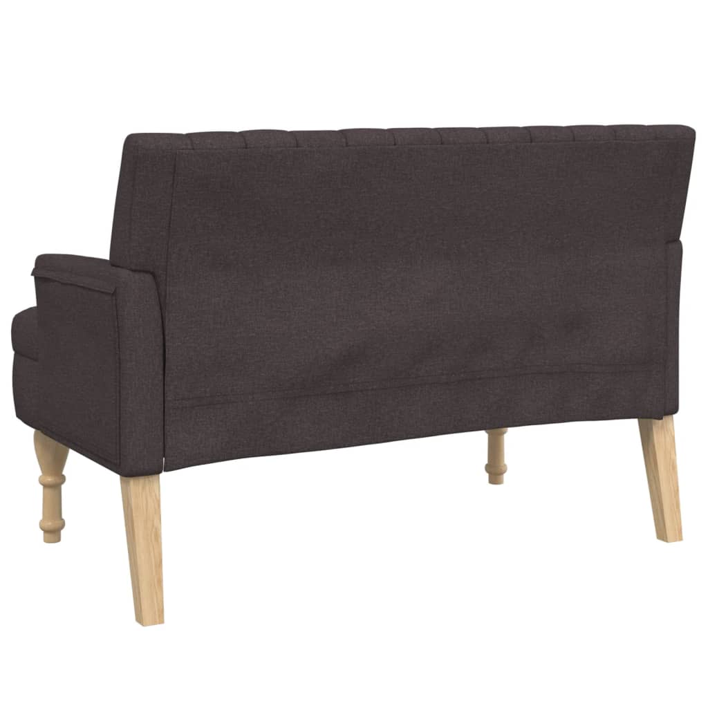 vidaXL Banchetă cu perne, maro închis, 113x64,5x75,5 cm, textil vidaXL Banchetă cu perne, maro închis, 113x64,5x75,5 cm, textil