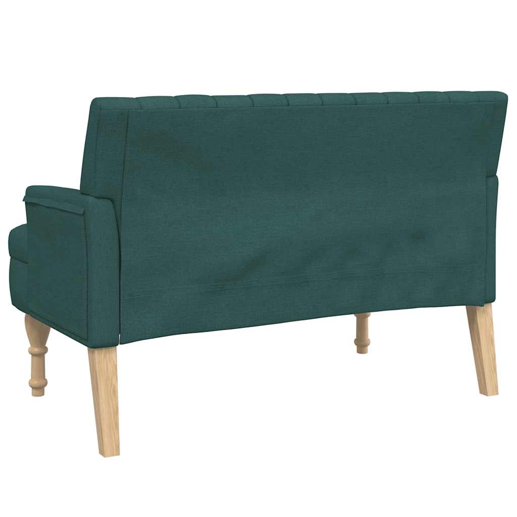 vidaXL Banchetă cu perne, verde închis, 113x64,5x75,5 cm, textil vidaXL Banchetă cu perne, verde închis, 113x64,5x75,5 cm, textil