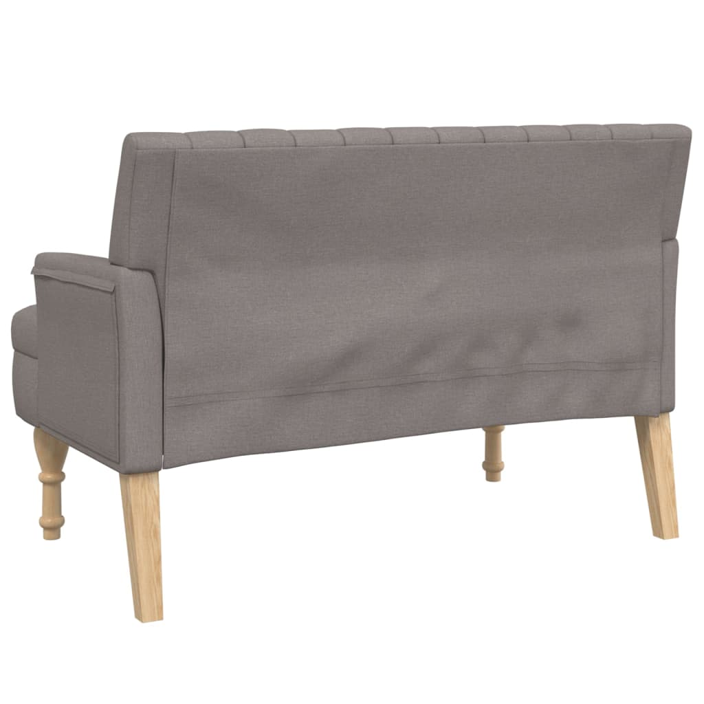 vidaXL Banchetă cu perne, gri taupe, 113x64,5x75,5 cm, textil vidaXL Banchetă cu perne, gri taupe, 113x64,5x75,5 cm, textil