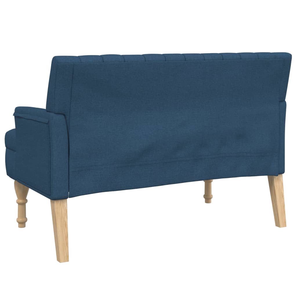vidaXL Banchetă cu perne, albastru, 113x64,5x75,5 cm, textil vidaXL Banchetă cu perne, albastru, 113x64,5x75,5 cm, textil
