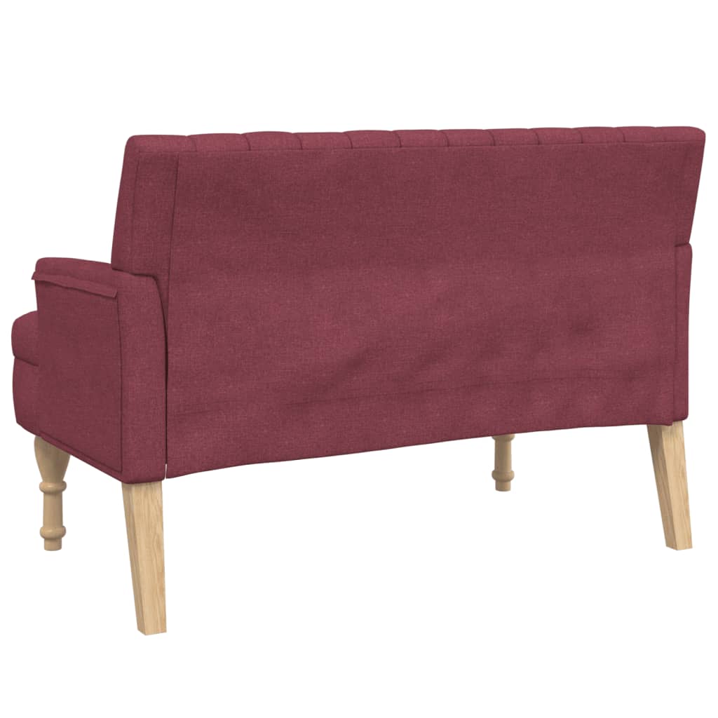 vidaXL Banchetă cu perne, roșu vin, 113x64,5x75,5 cm, textil vidaXL Banchetă cu perne, roșu vin, 113x64,5x75,5 cm, textil