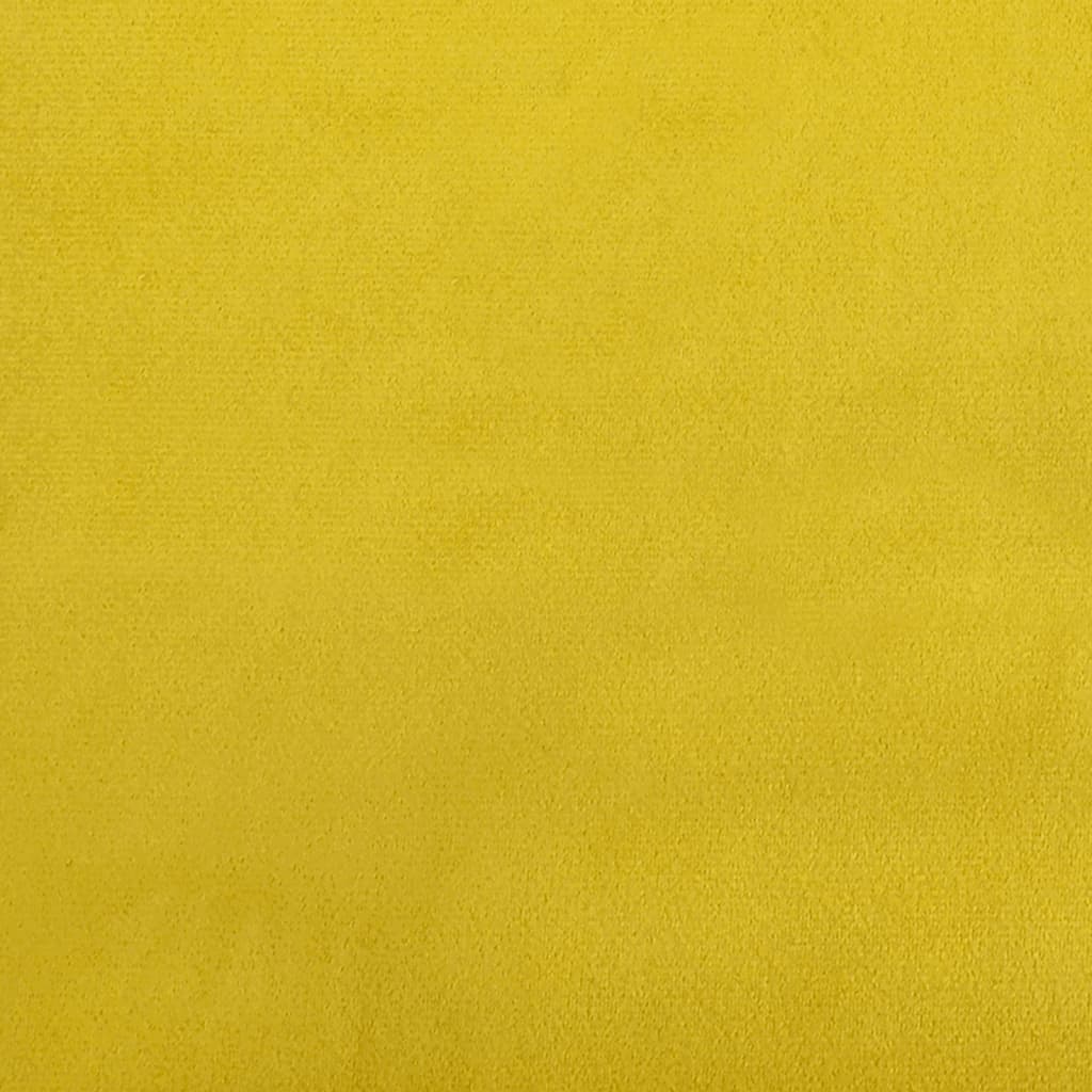 vidaXL Banchetă cu spătar, galben, 119,5x64,5x75 cm, catifea vidaXL Banchetă cu spătar, galben, 119,5x64,5x75 cm, catifea
