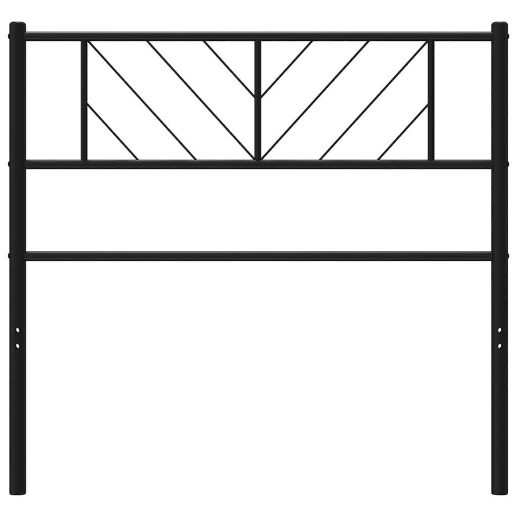 vidaXL Tăblie de pat metalică, negru, 90 cm