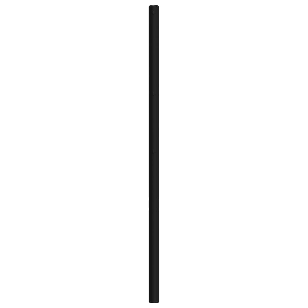 vidaXL Tăblie de pat metalică, negru, 90 cm
