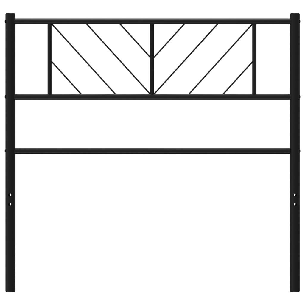 vidaXL Tăblie de pat metalică, negru, 107 cm vidaXL Tăblie de pat metalică, negru, 107 cm