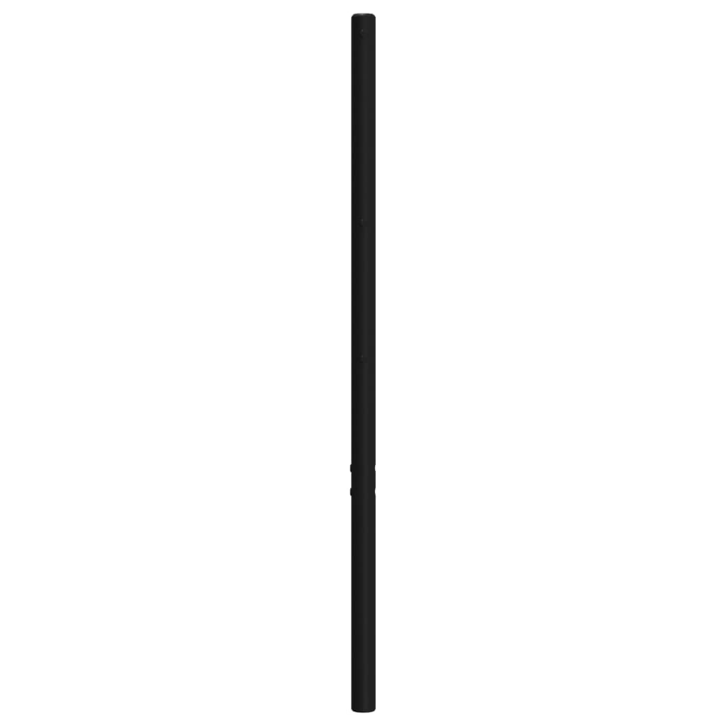 vidaXL Tăblie de pat metalică, negru, 140 cm