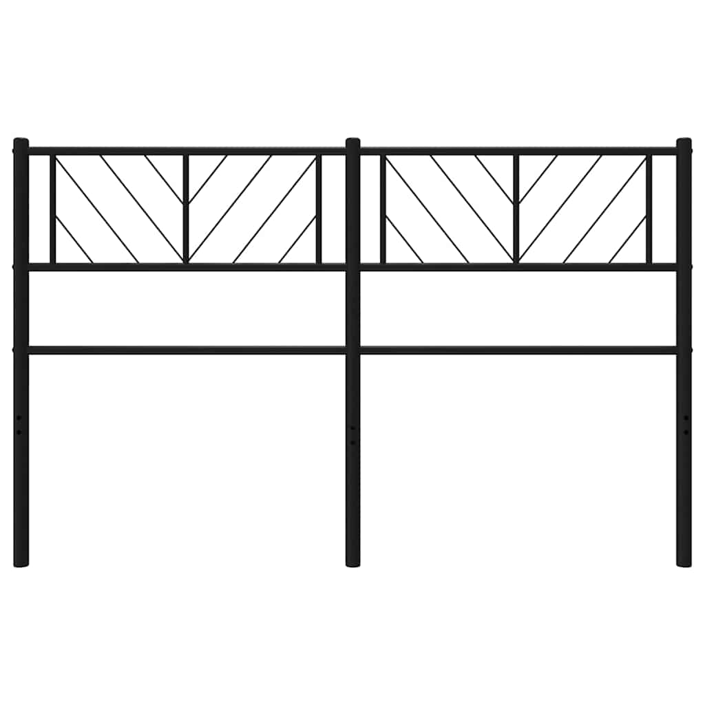 vidaXL Tăblie de pat metalică, negru, 150 cm vidaXL Tăblie de pat metalică, negru, 150 cm