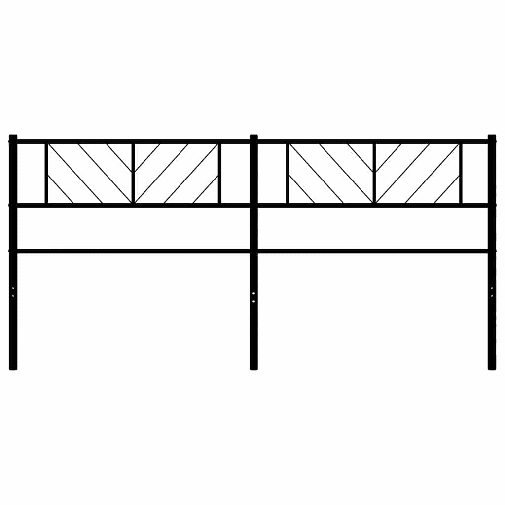vidaXL Tăblie de pat metalică, negru, 193 cm vidaXL Tăblie de pat metalică, negru, 193 cm