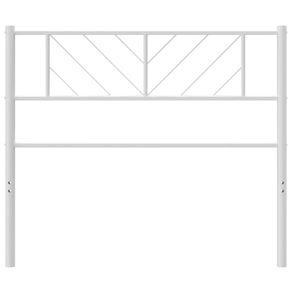 vidaXL Tăblie de pat metalică, alb, 90 cm vidaXL Tăblie de pat metalică, alb, 90 cm
