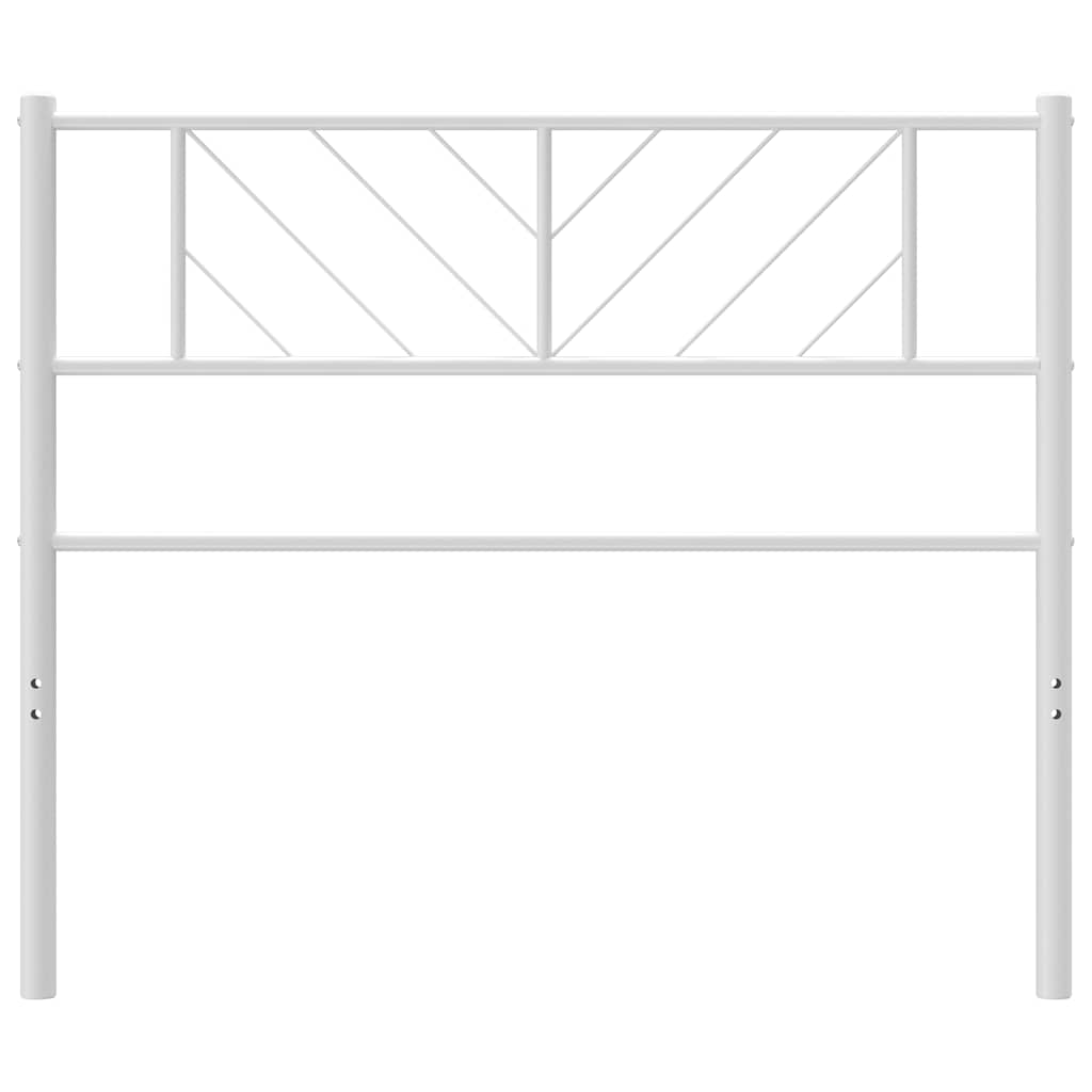vidaXL Tăblie de pat metalică, alb, 100 cm