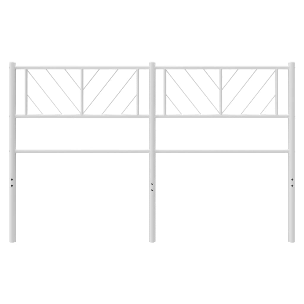 vidaXL Tăblie de pat metalică, alb, 120 cm