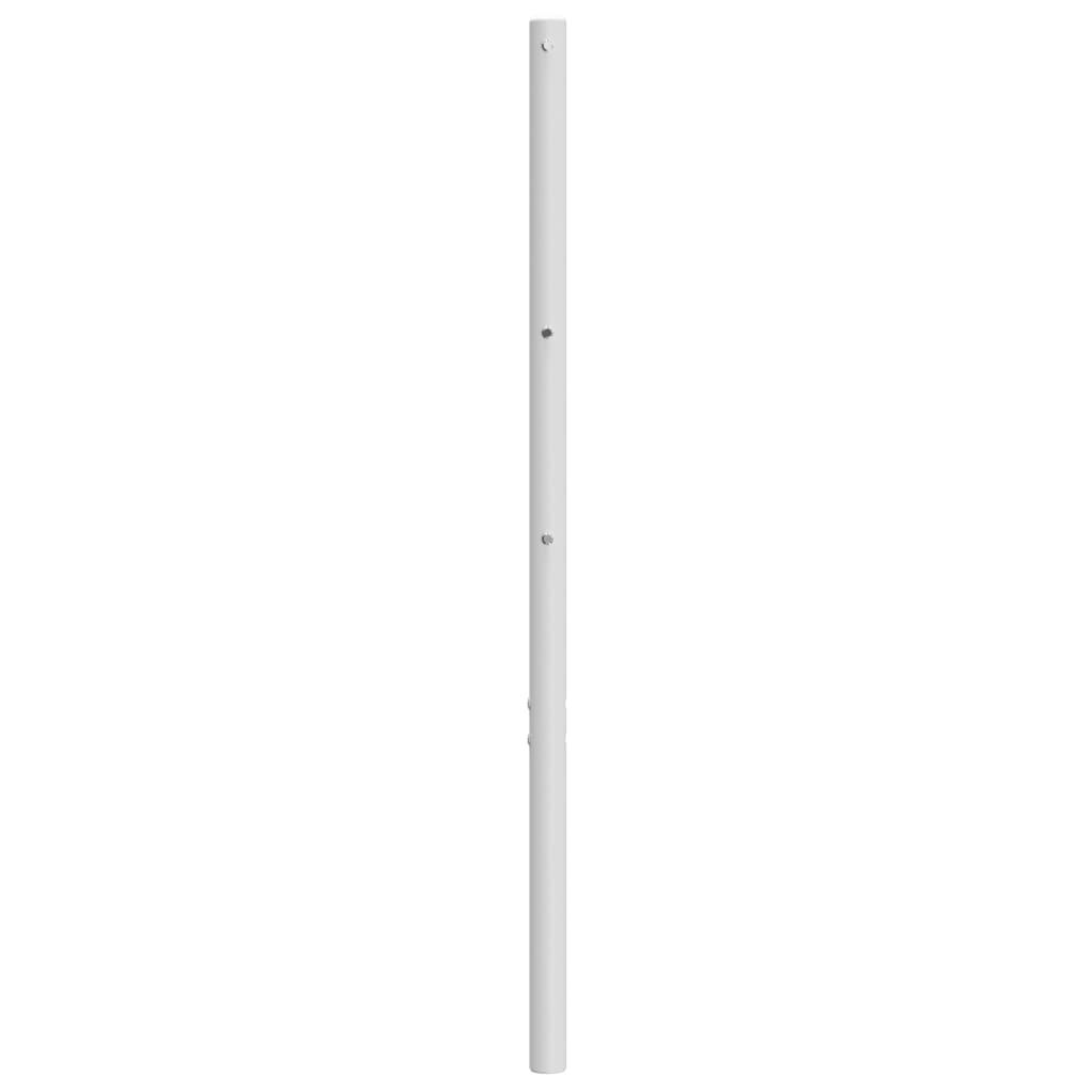 vidaXL Tăblie de pat metalică, alb, 120 cm