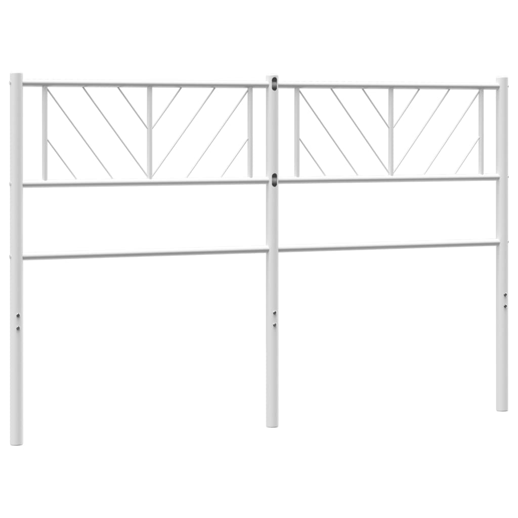 vidaXL Tăblie de pat metalică, alb, 120 cm