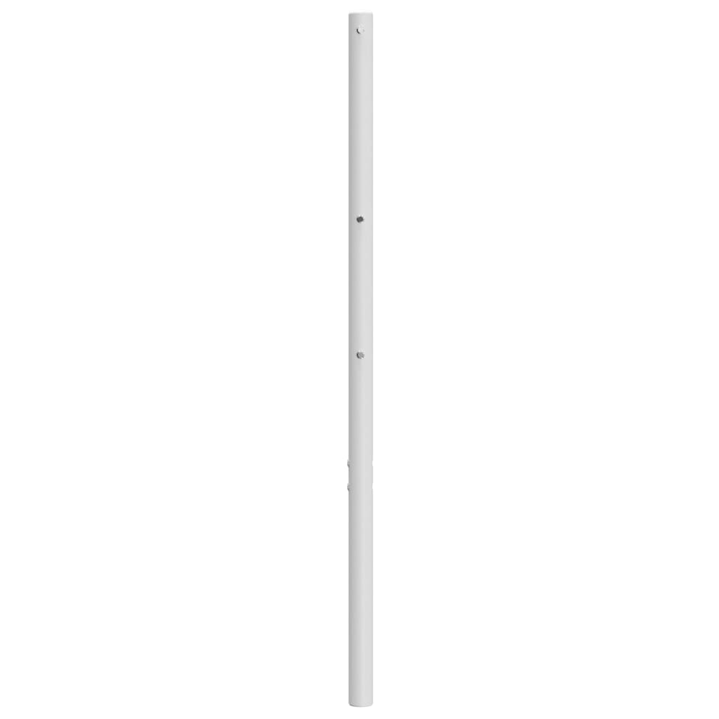 vidaXL Tăblie de pat metalică, alb, 140 cm