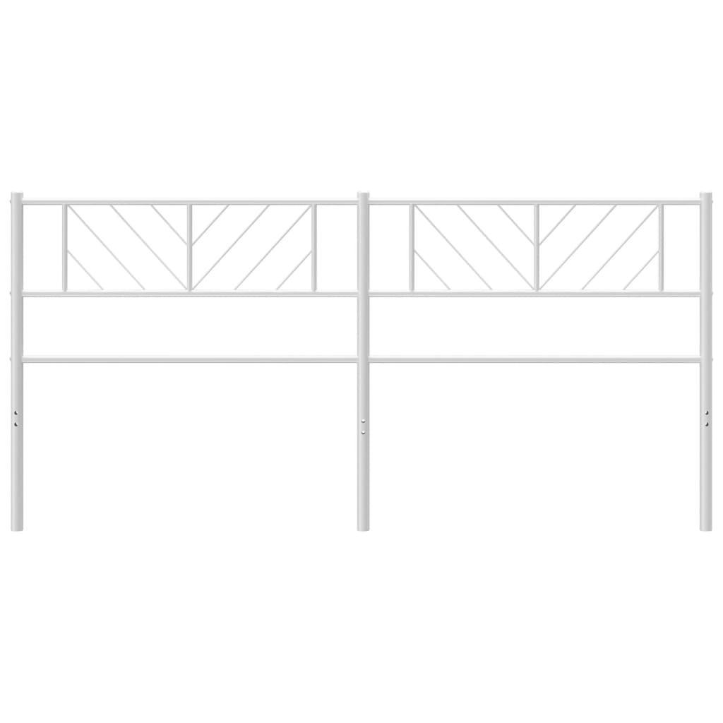 vidaXL Tăblie de pat metalică, alb, 200 cm vidaXL Tăblie de pat metalică, alb, 200 cm