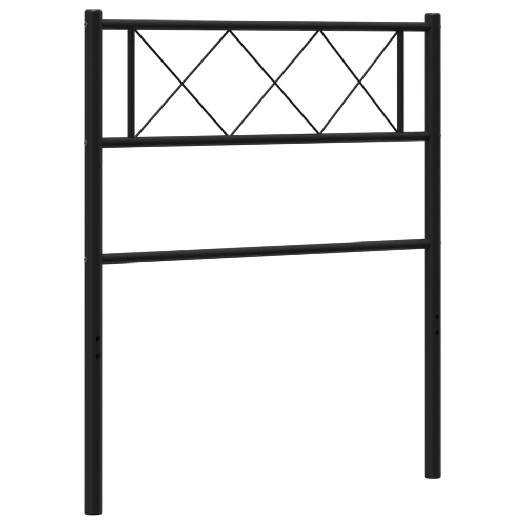 vidaXL Tăblie de pat metalică, negru, 90 cm