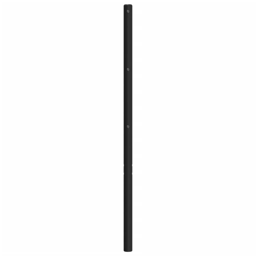 vidaXL Tăblie de pat metalică, negru, 90 cm