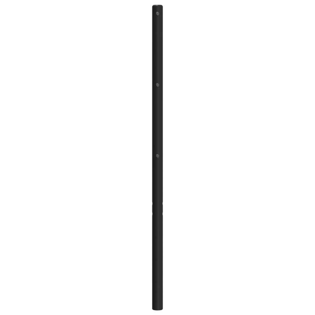 vidaXL Tăblie de pat metalică, negru, 140 cm