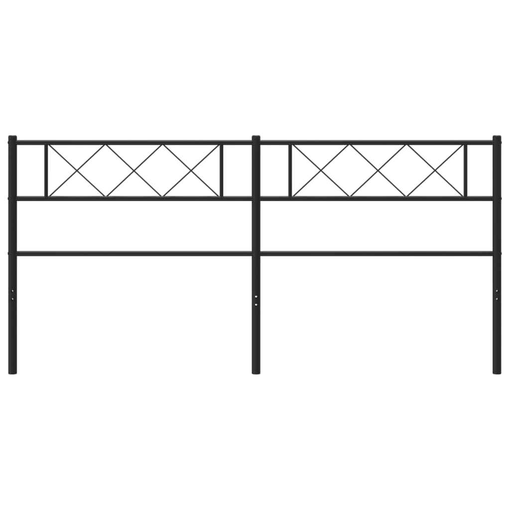 vidaXL Tăblie de pat metalică, negru, 160 cm