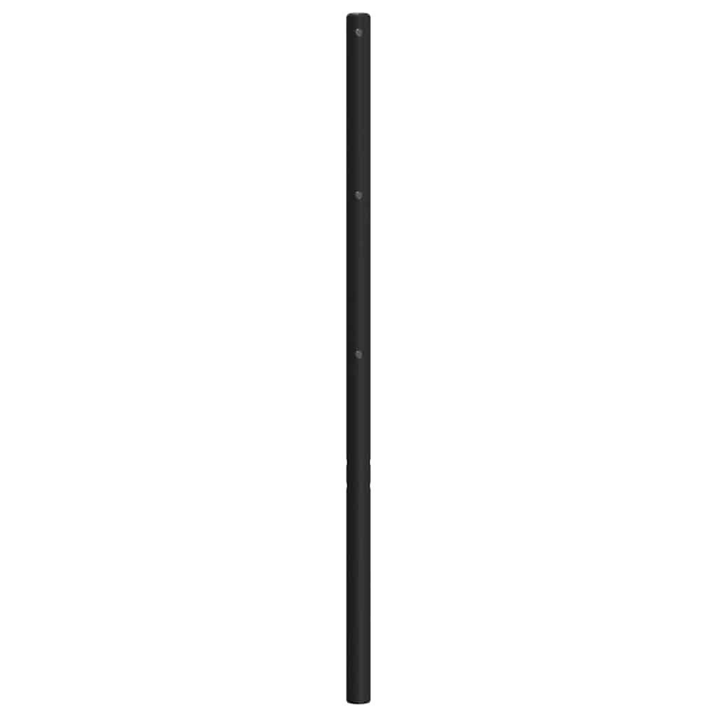 vidaXL Tăblie de pat metalică, negru, 180 cm