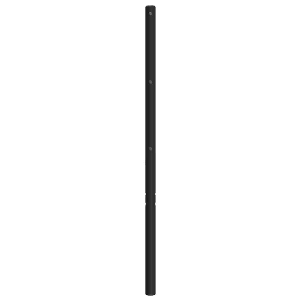 vidaXL Tăblie de pat metalică, negru, 193 cm