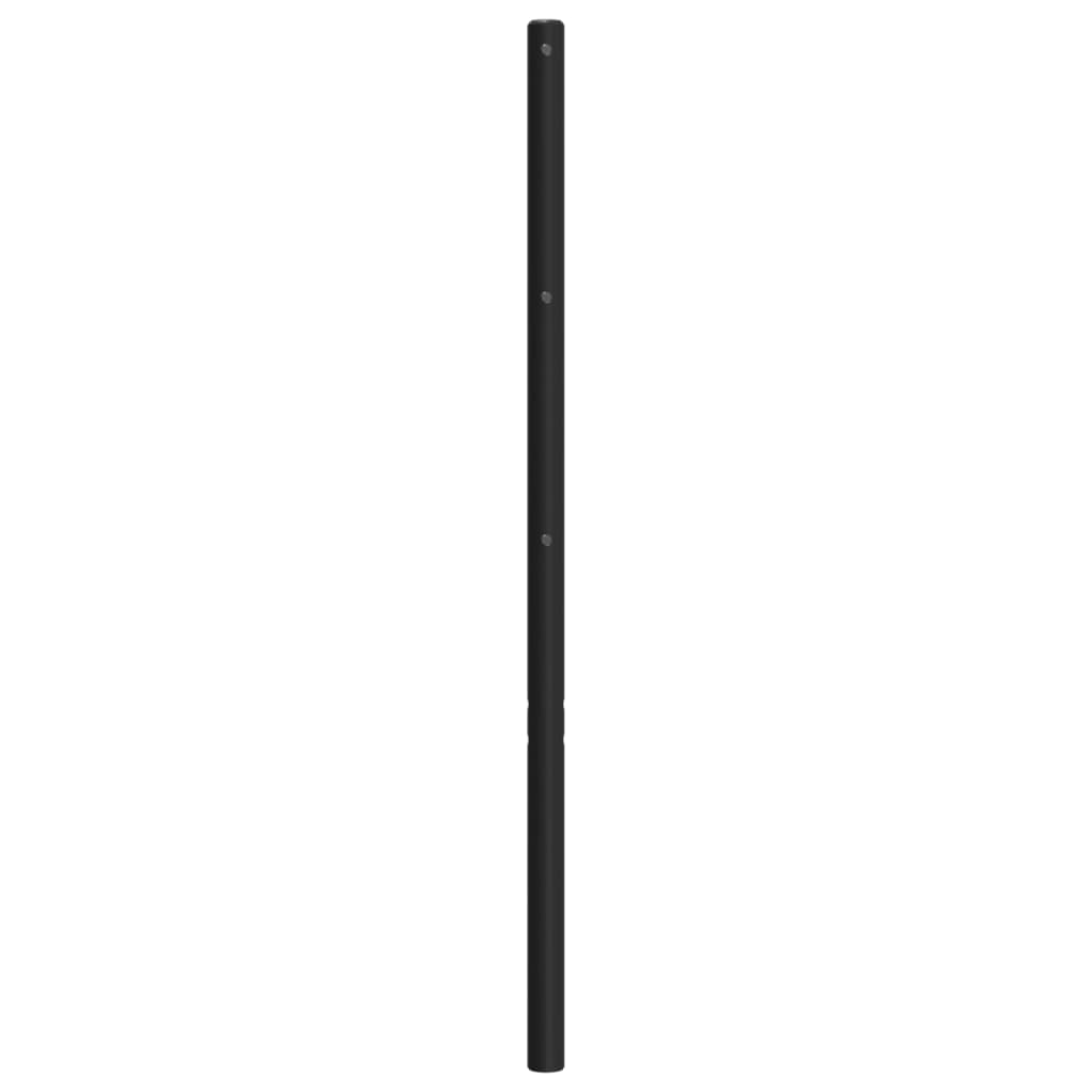 vidaXL Tăblie de pat metalică, negru, 200 cm