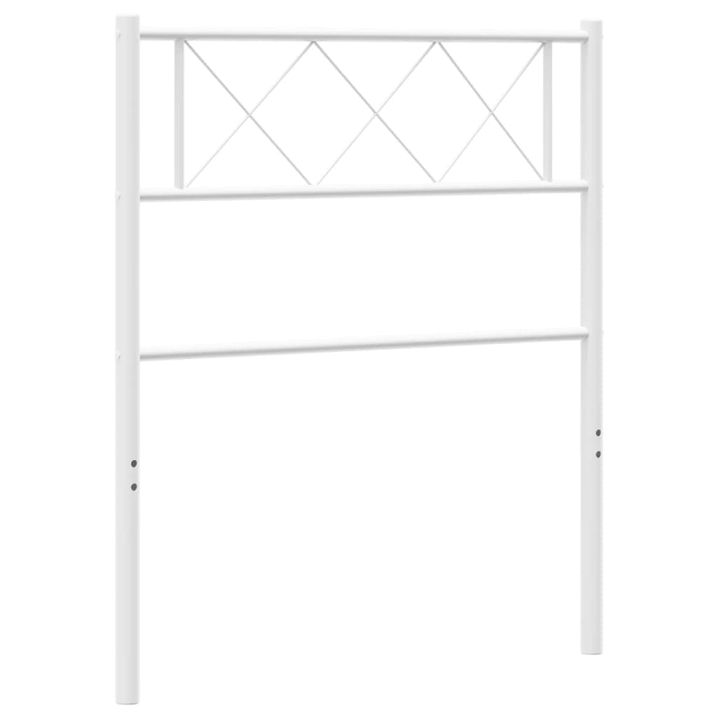 vidaXL Tăblie de pat metalică, alb, 75 cm vidaXL Tăblie de pat metalică, alb, 75 cm