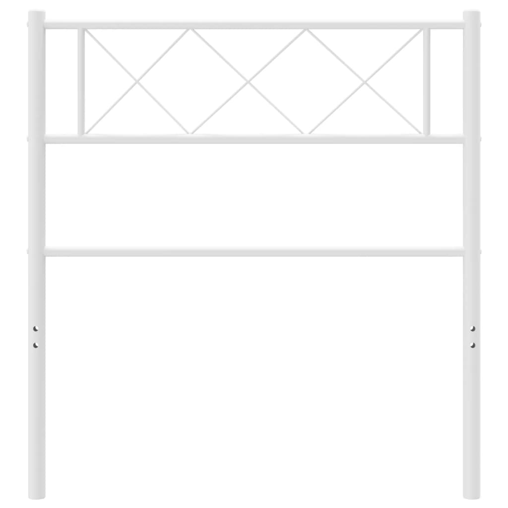 vidaXL Tăblie de pat metalică, alb, 90 cm vidaXL Tăblie de pat metalică, alb, 90 cm
