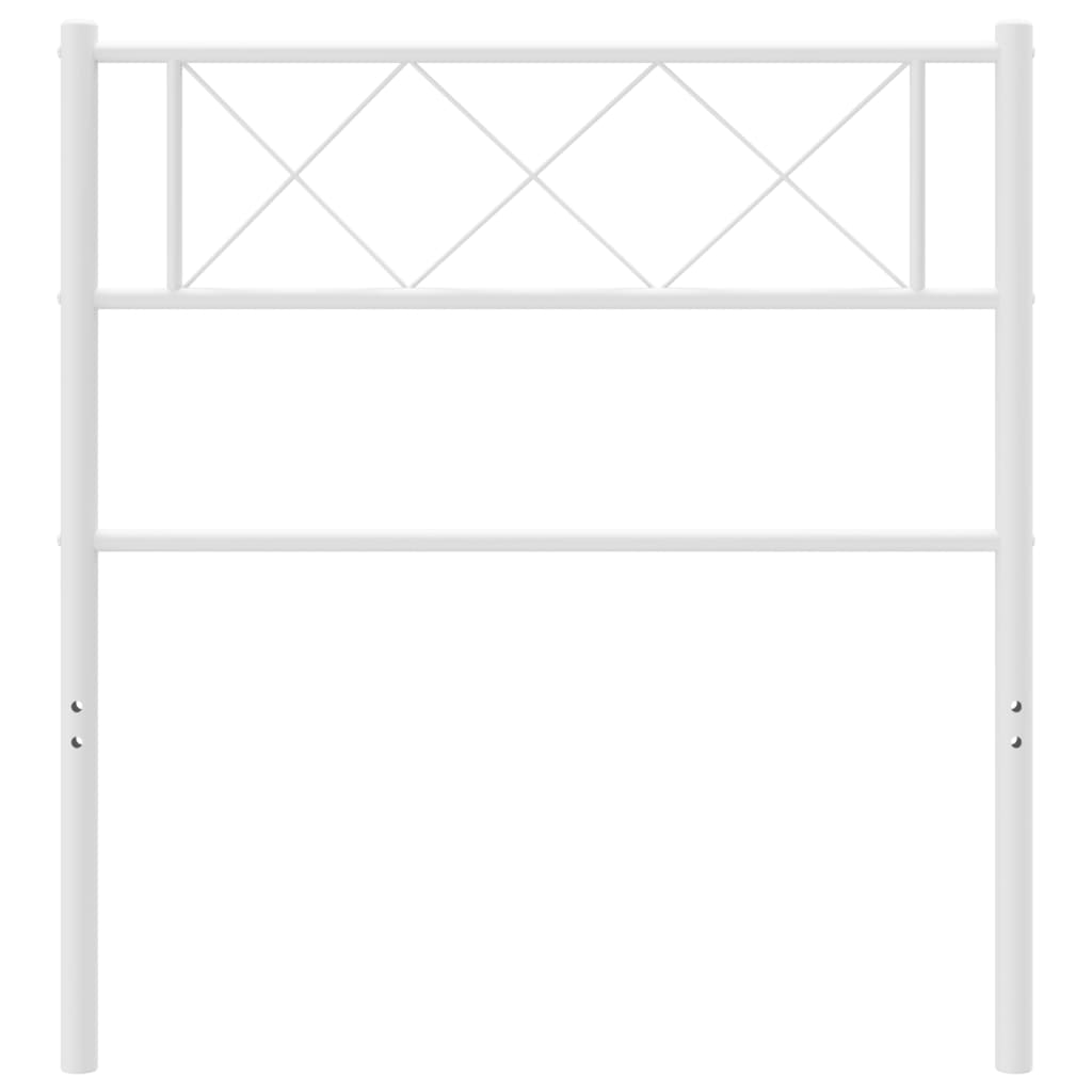 vidaXL Tăblie de pat metalică, alb, 107 cm