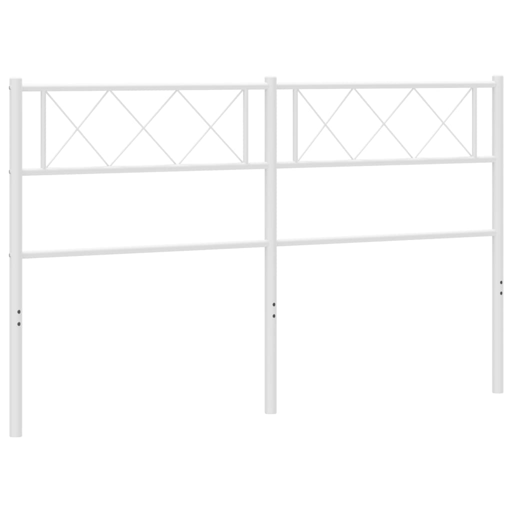 vidaXL Tăblie de pat metalică, alb, 120 cm
