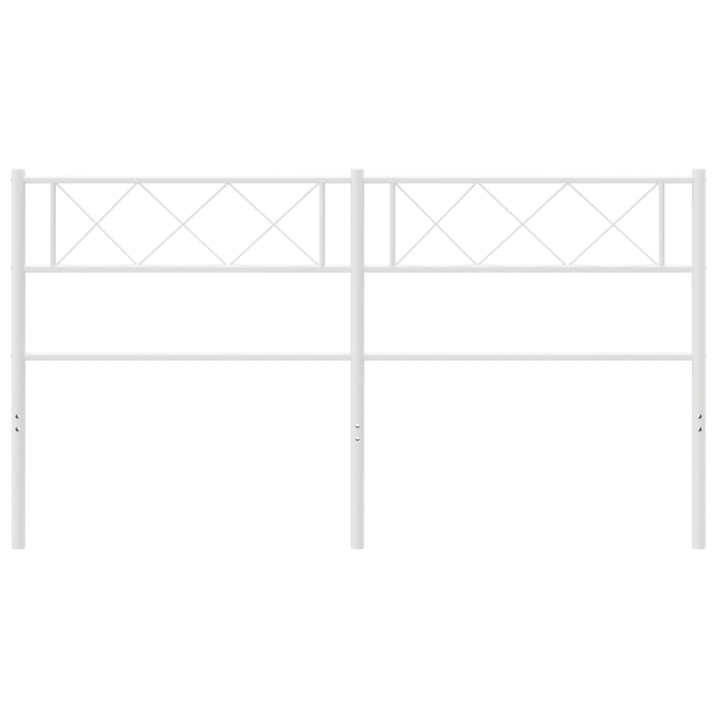 vidaXL Tăblie de pat metalică, alb, 120 cm