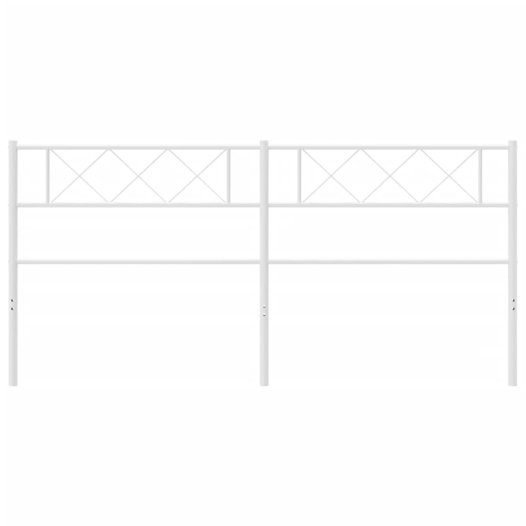vidaXL Tăblie de pat metalică, alb, 200 cm vidaXL Tăblie de pat metalică, alb, 200 cm