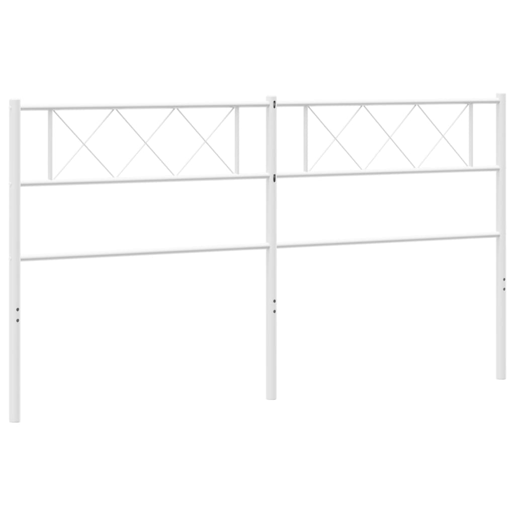 vidaXL Tăblie de pat metalică, alb, 200 cm vidaXL Tăblie de pat metalică, alb, 200 cm