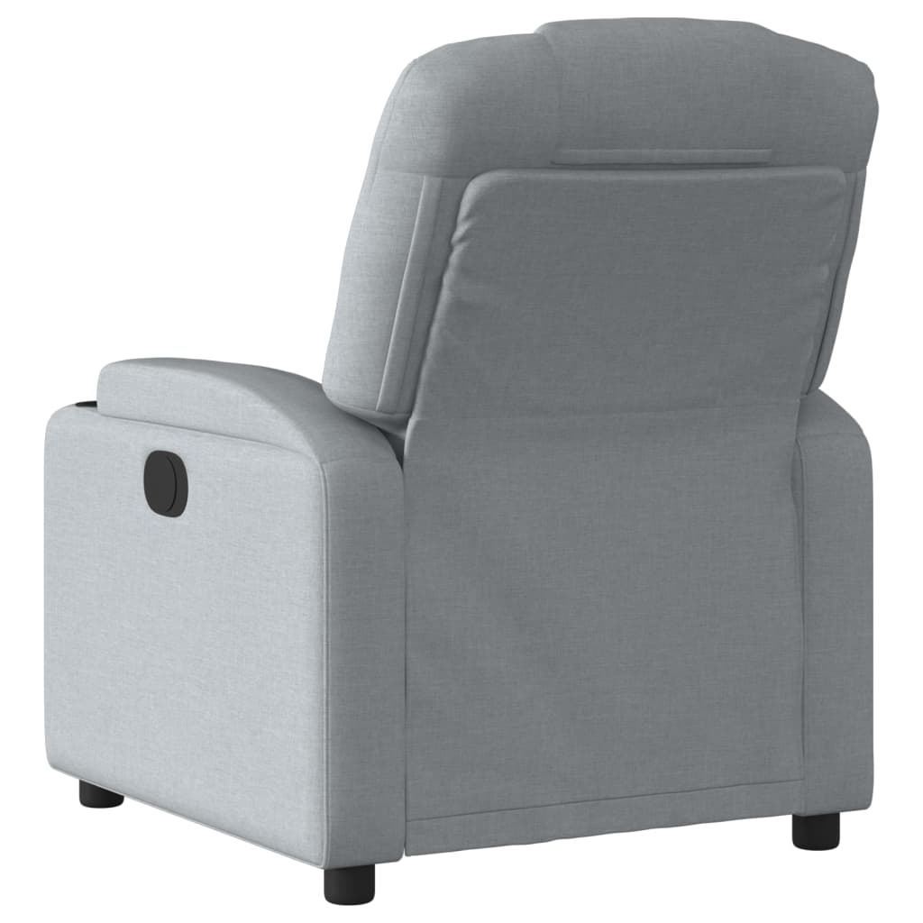 vidaXL Fotoliu rabatabil, gri deschis, material textil