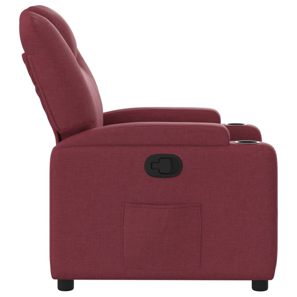 vidaXL Fotoliu rabatabil, roșu vin, material textil vidaXL Fotoliu rabatabil, roșu vin, material textil