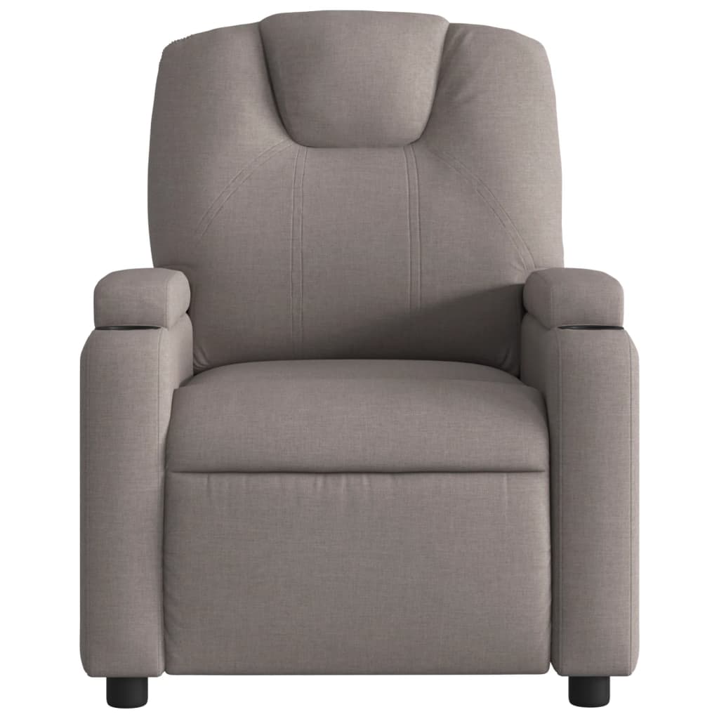vidaXL Fotoliu rabatabil, gri taupe, material textil