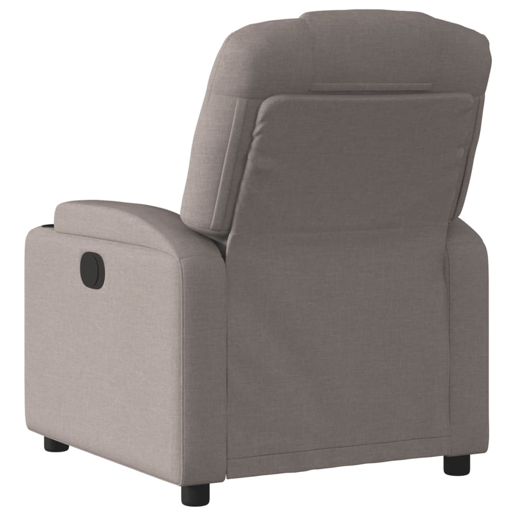 vidaXL Fotoliu rabatabil, gri taupe, material textil