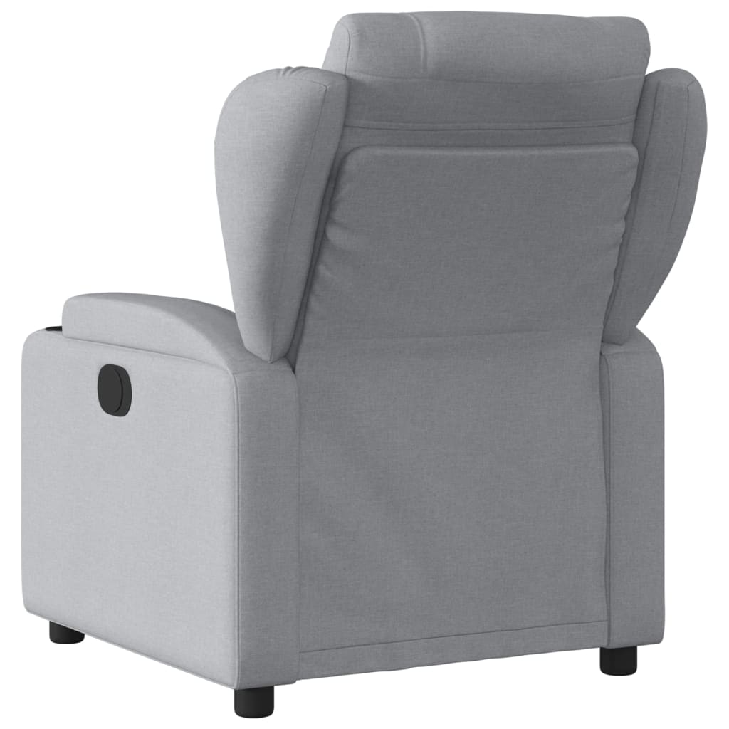 vidaXL Fotoliu rabatabil, gri deschis, material textil