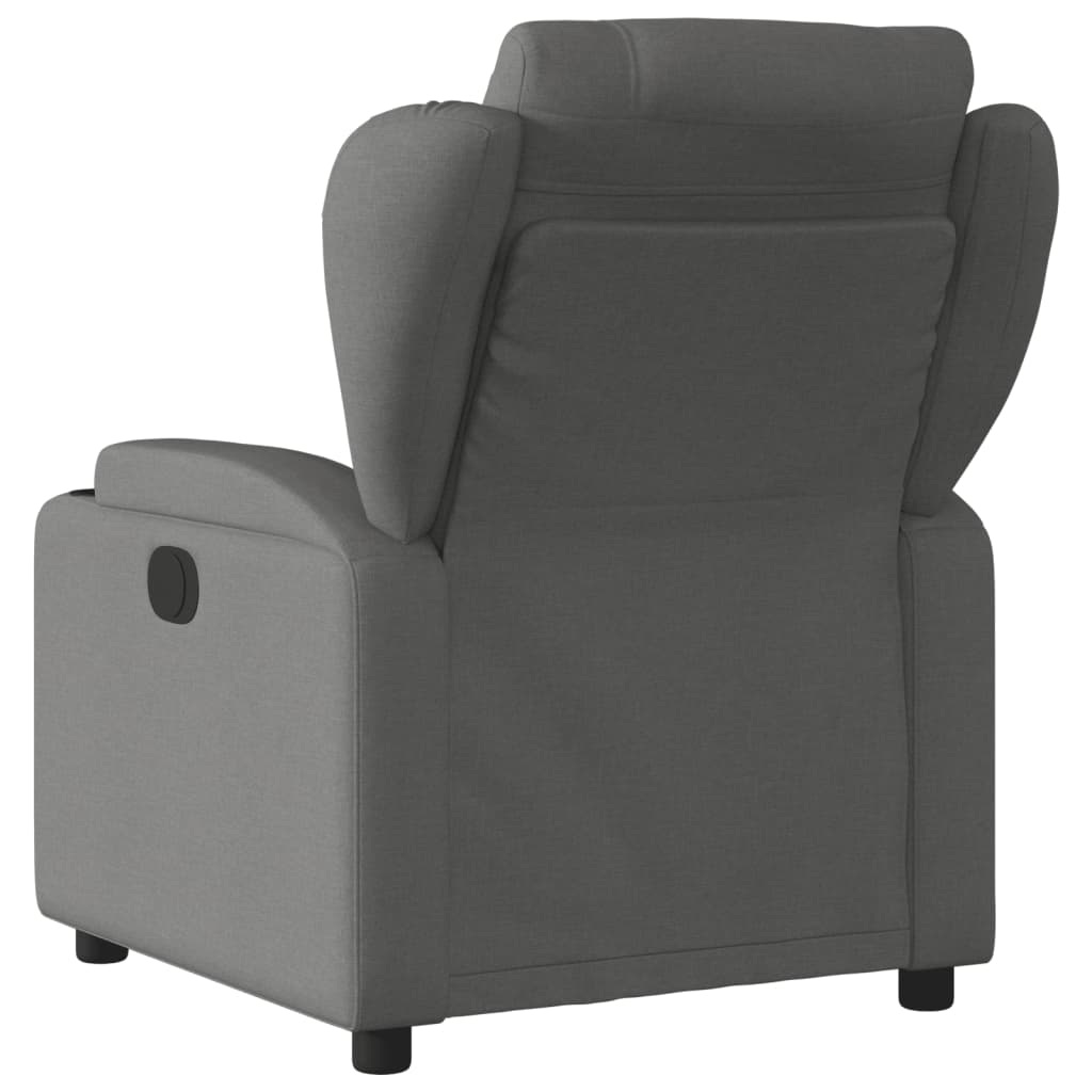 vidaXL Fotoliu rabatabil, gri închis, material textil
