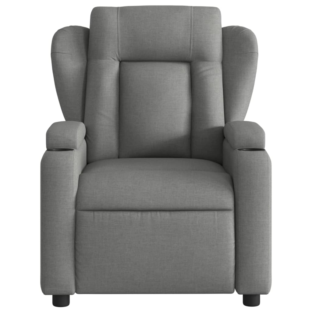 vidaXL Fotoliu rabatabil, gri închis, material textil