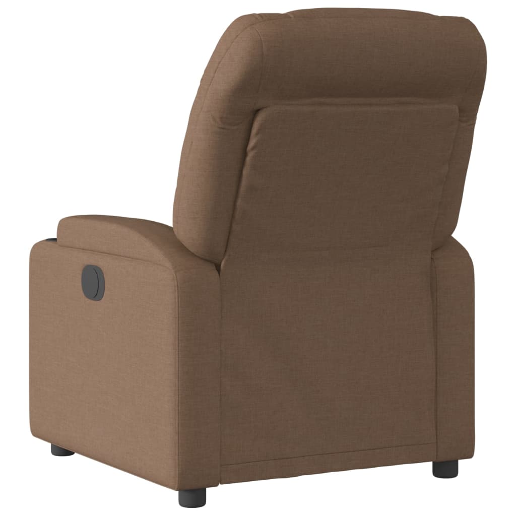 vidaXL Fotoliu rabatabil, maro, material textil