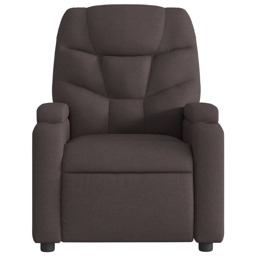 vidaXL Fotoliu rabatabil, maro închis, material textil