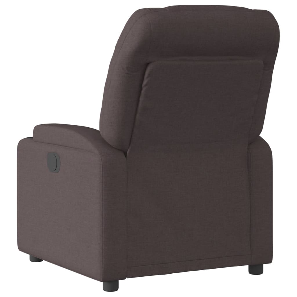 vidaXL Fotoliu rabatabil, maro închis, material textil