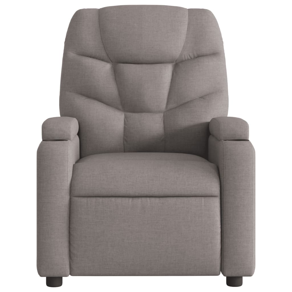vidaXL Fotoliu rabatabil, gri taupe, material textil
