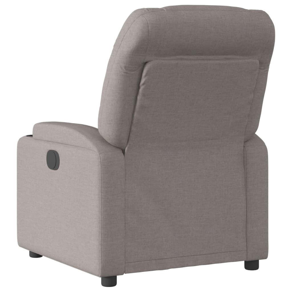 vidaXL Fotoliu rabatabil, gri taupe, material textil