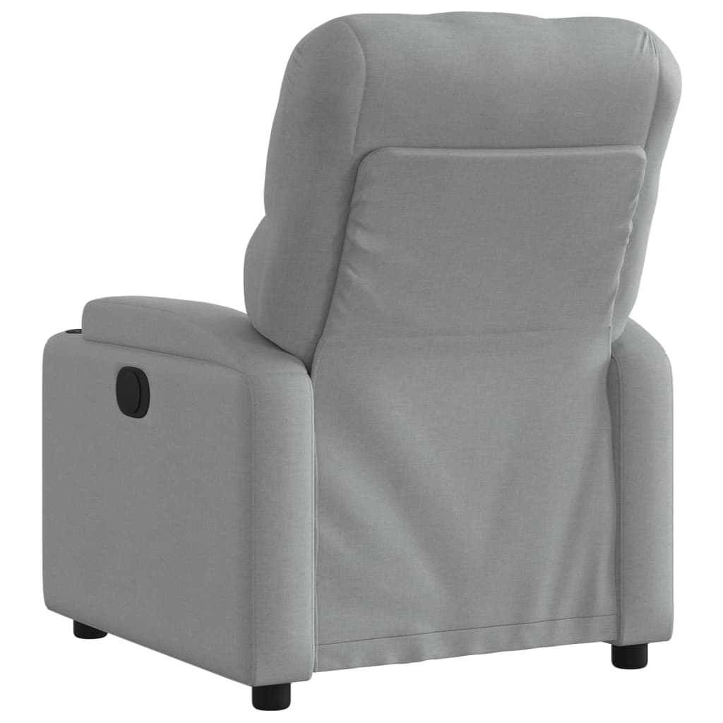 vidaXL Fotoliu rabatabil, gri deschis, material textil
